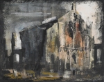 Binham Abbey, Norfolk, 1948, United Kingdom, by John Piper. Purchased 1957 with Mary Buick Bequest funds. CC BY-NC-ND licence. Te Papa (1957-0013-5)