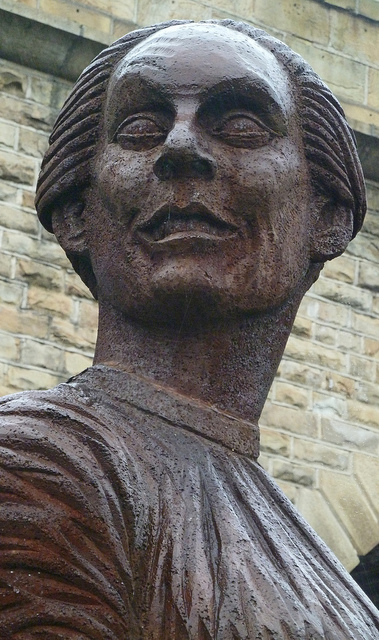 Ah, this statue. Meant to represent Dewsbury's ordinary people (mill workers), instead it makes them look terrifying. Photo: atoach (cc) via Flickr